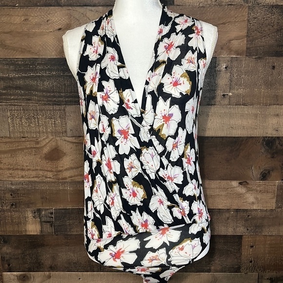 Free People Pants - FREE PEOPLE | Sure Please Black Floral Bodysuit Size Medium